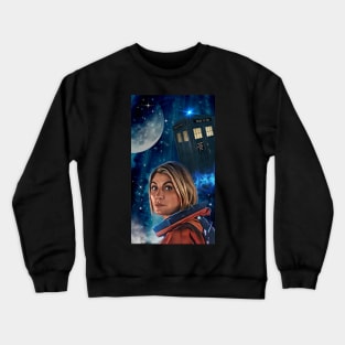 13th doctor/orange space suite Crewneck Sweatshirt